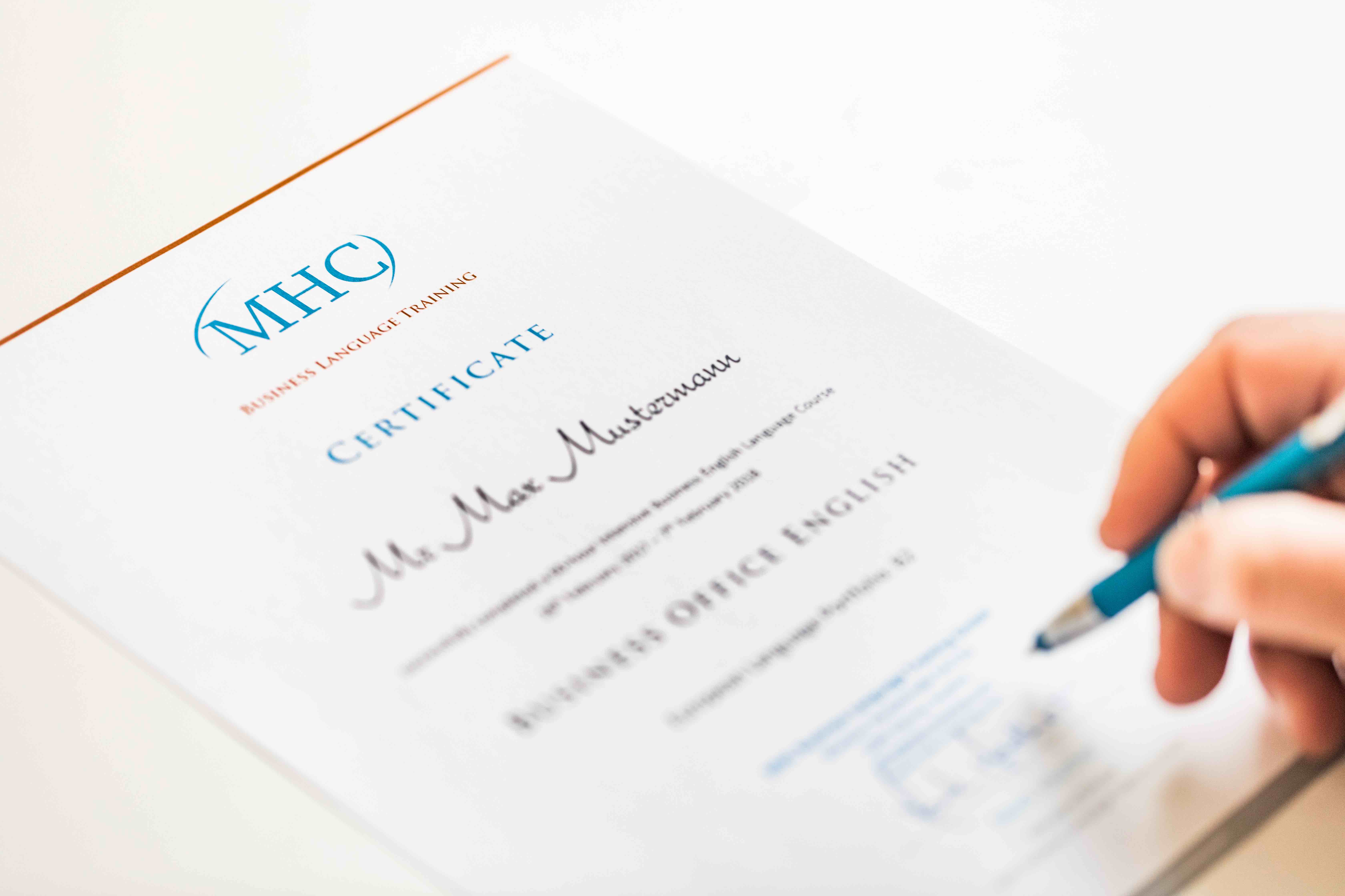 MHC Certificate
